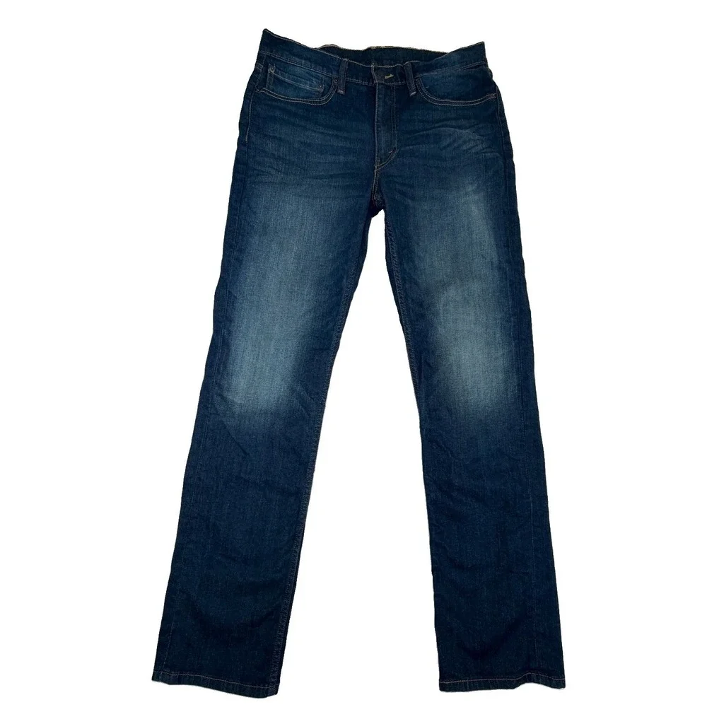 Levi's 514 Regular Straight Fit Men's Jeans Sz 34x34 Dark Wash Fade EUC